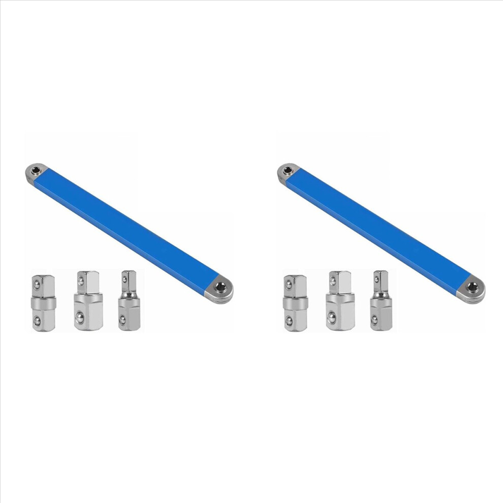 2X Offset Extension Wrench,15Inch Multifunctional Tight Reach Wrench, Carbon Steel Impact-Ready Socket Wrench 4852245772169