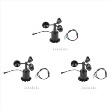 3X 0-70M/S Windsnelheidssensor Omgevingssignaaluitgang Pulstype Drie kopjes Anemometer DC5-30V