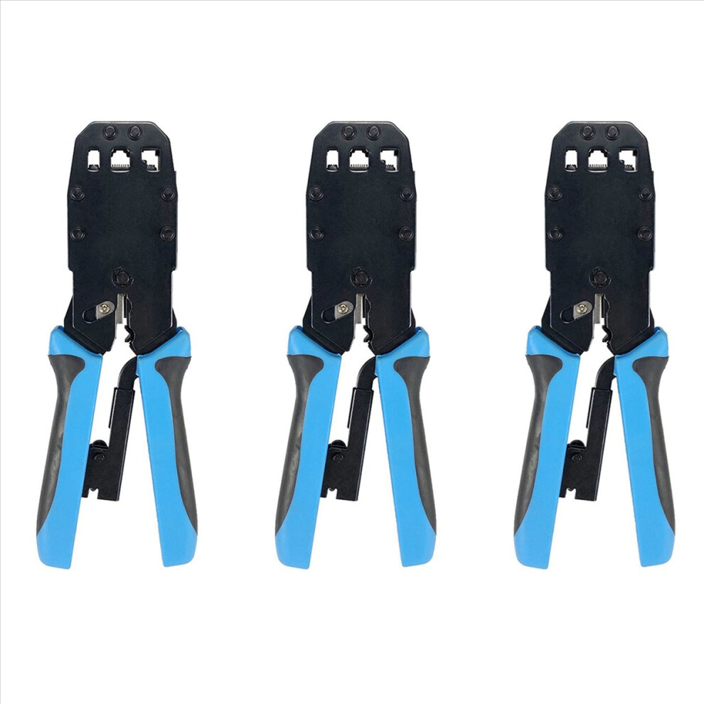 3X Rj45 Network Crimper 10P 8P 6P 4P Crimping Tools Stripper For Rj11 Rj12 Rj50 Connector Ethernet Cable 4852245771933