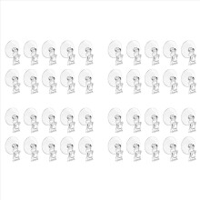 40 stuks zuignapklemmen, transparante zuignapklem voor badkamerraamglas met clip voor reclamedisplays
