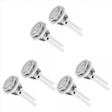 6 stuks toiletspoelknop vervangt 38 mm ronde dubbele knopschakelaar