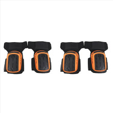 4 stuks kniebeschermers voor zwaar werk, kniebeschermers met antislipbanden, bouw, vloeren, tuinieren, oranje