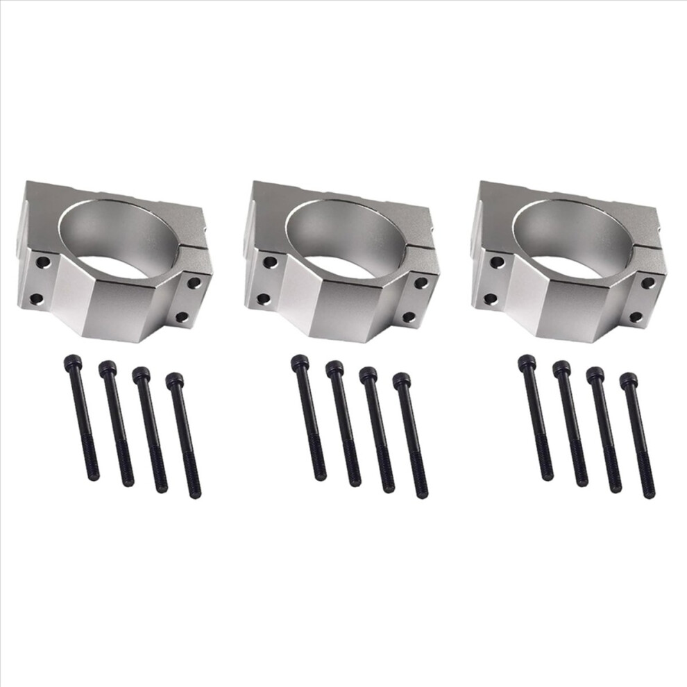 3Pcs 52Mm Spindle Clamp Motor Bracket, Aluminum Bracket With 12 Screws For Cnc Engraving Machine 4852245787446