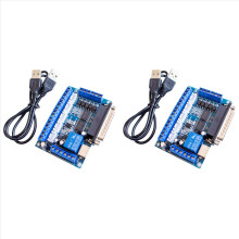 2X Interface Board CNC 5 met Optocoupler Adapter Stappenmotor Driver + USB-kabel