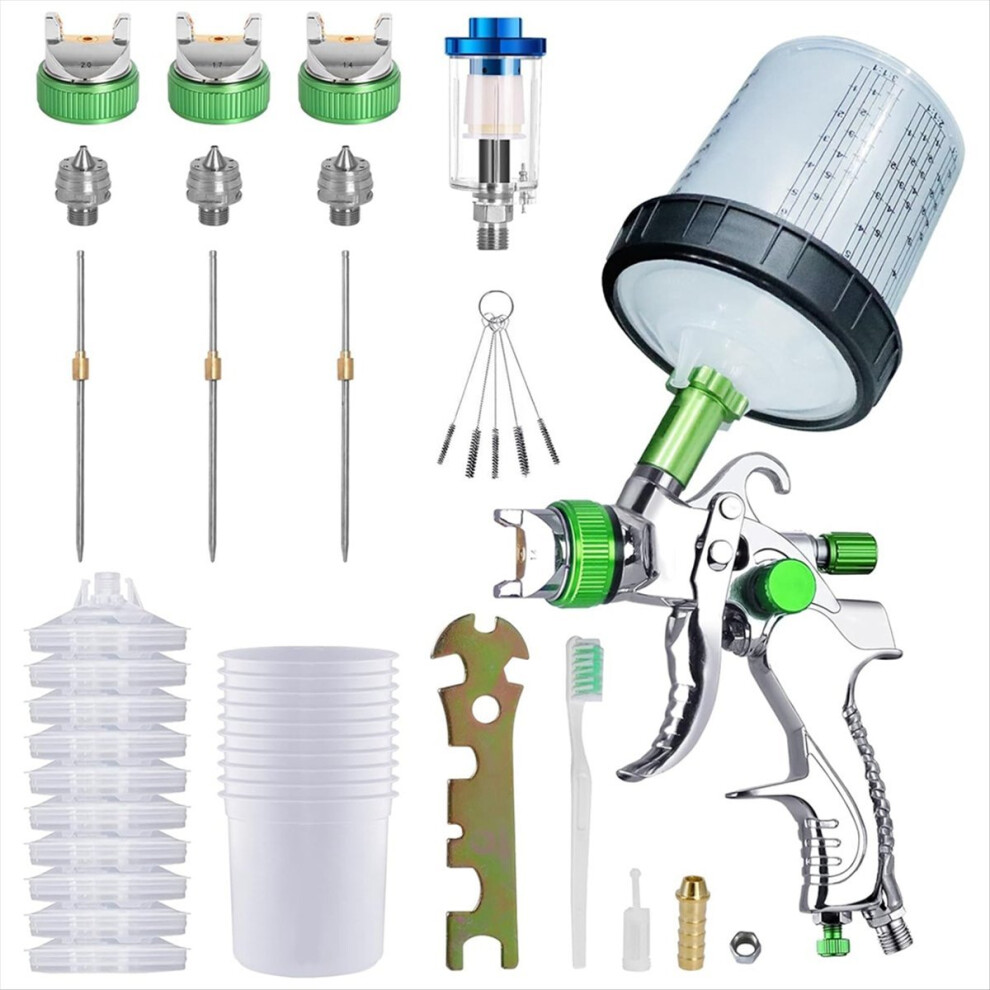 Hvlp Air Paint Kit, Car Automotive With 1.4/1.7/2.0Mm 4852597850751
