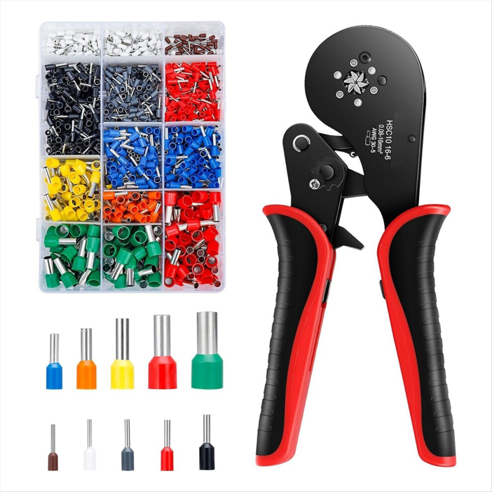 Wire Crimping Plier Set With 1200 Terminal Crimp Connectors 4854174667622