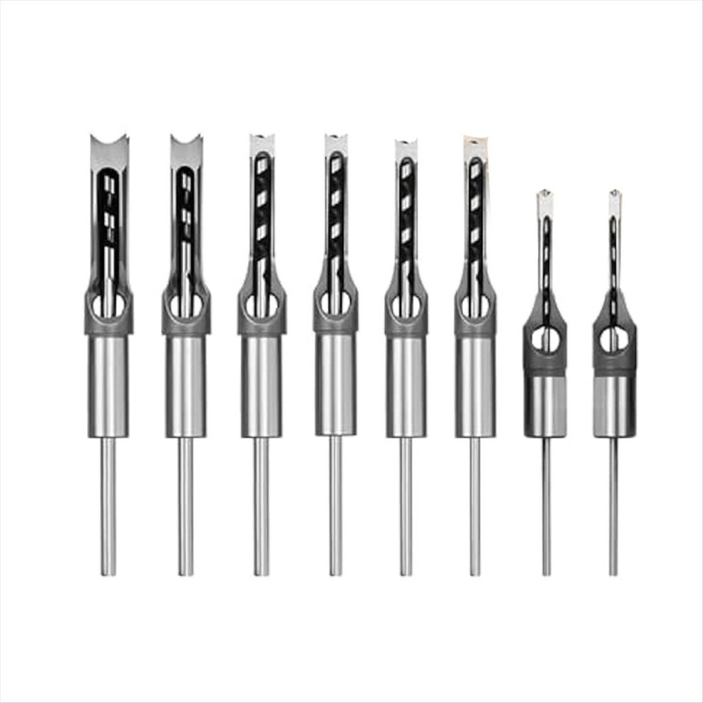 8Pcs Woodworking Square Hole Drill Bits,Wood Mortising Chisel 4852245795342