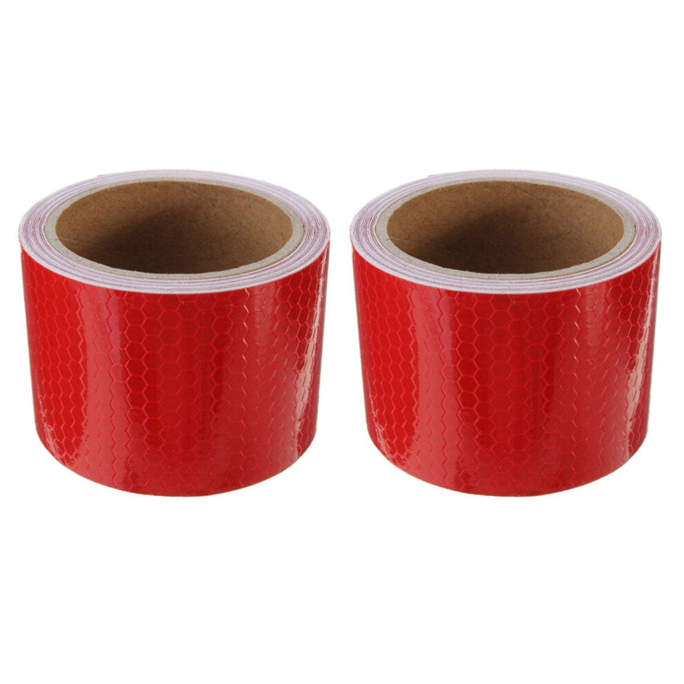 2Pcs 5Cm X Tape Warning Reflector Security Tape, Red 4852245723246