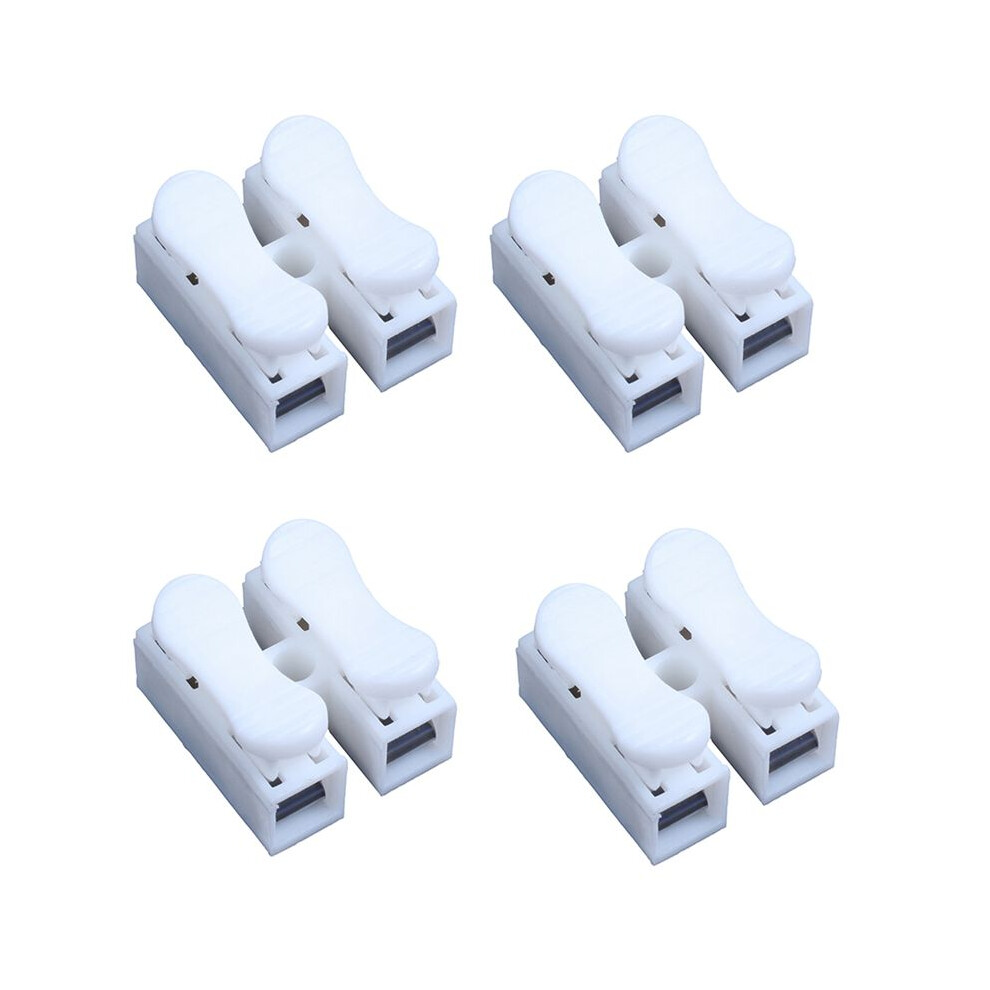 200Pcs Ch2 Spring Quick Wire Connector Cable Clamp Terminal Block For Led Strip Light 4852245716866
