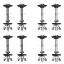 8-pack toiletreservoir-naar-pot-boutsets, reservoirboutset, roestvrijstalen panbevestigingsfitting met dubbele pakkingen