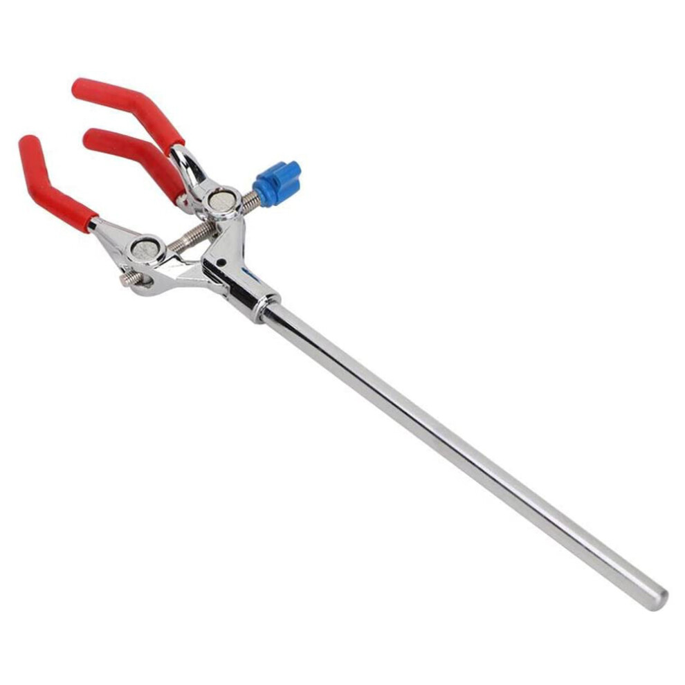 Lab Clamp 28Cm 3 Prong Finger Style Rubber-Coated Head 4851681185908
