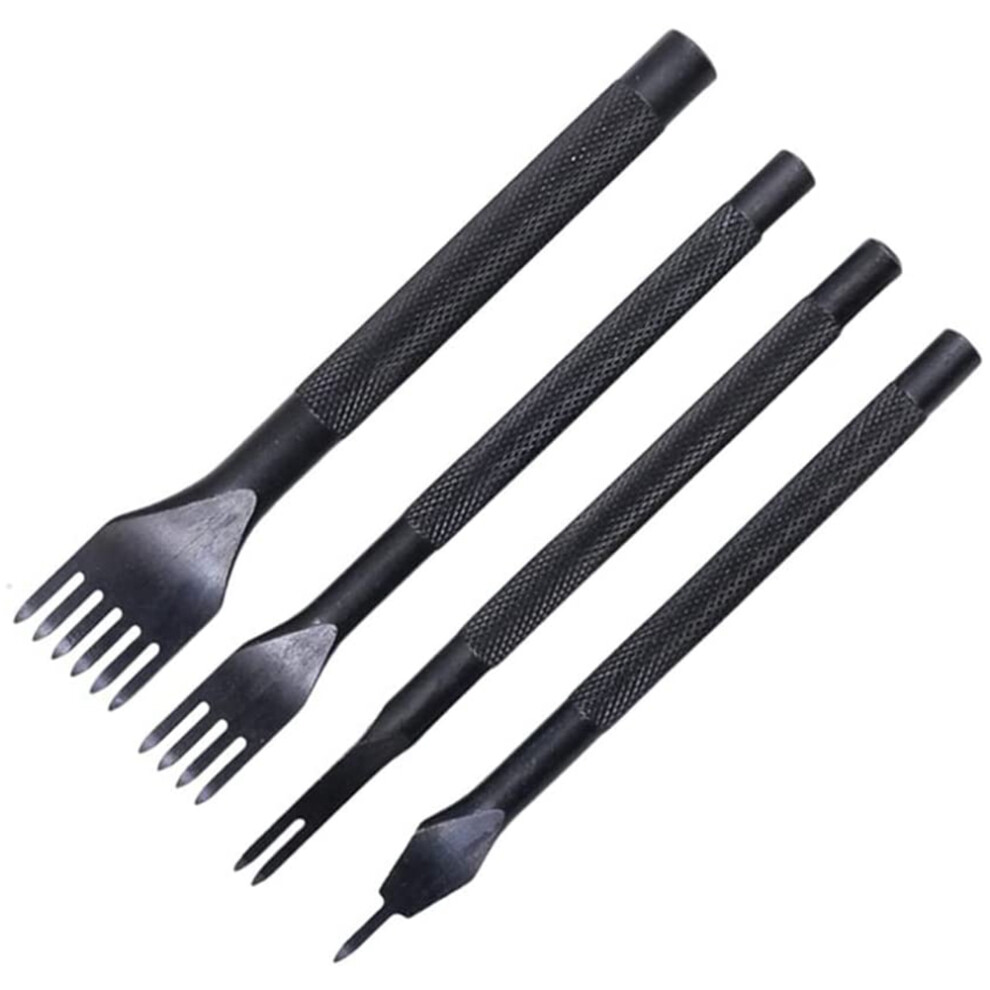Photos - Other Hand Tools 3MM 1/2/4/6 Prong Diamond Stitching Chisel Hole Punches Tool, -4 Pcs