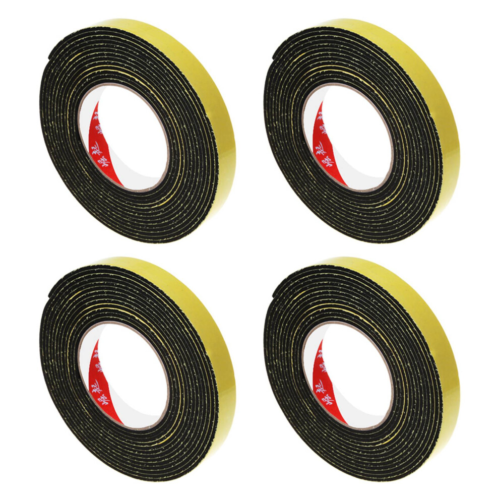 4Pcs 5M Black Single Sided Self Adhesive Foam Tape Closed Cell 20Mm Wide X 3Mm Thick 4851681183706