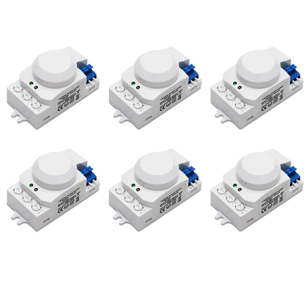 6X 5.8Ghz Hf System Led Microwave 360 Degree Motion Sensor Light Switch Body Detector,White 4851681183966