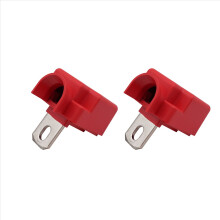2x 200A speciale klemmenstrook, geschikt voor volledig koperen zonneconnector 4000W messing omvormer batterijklem (rood)