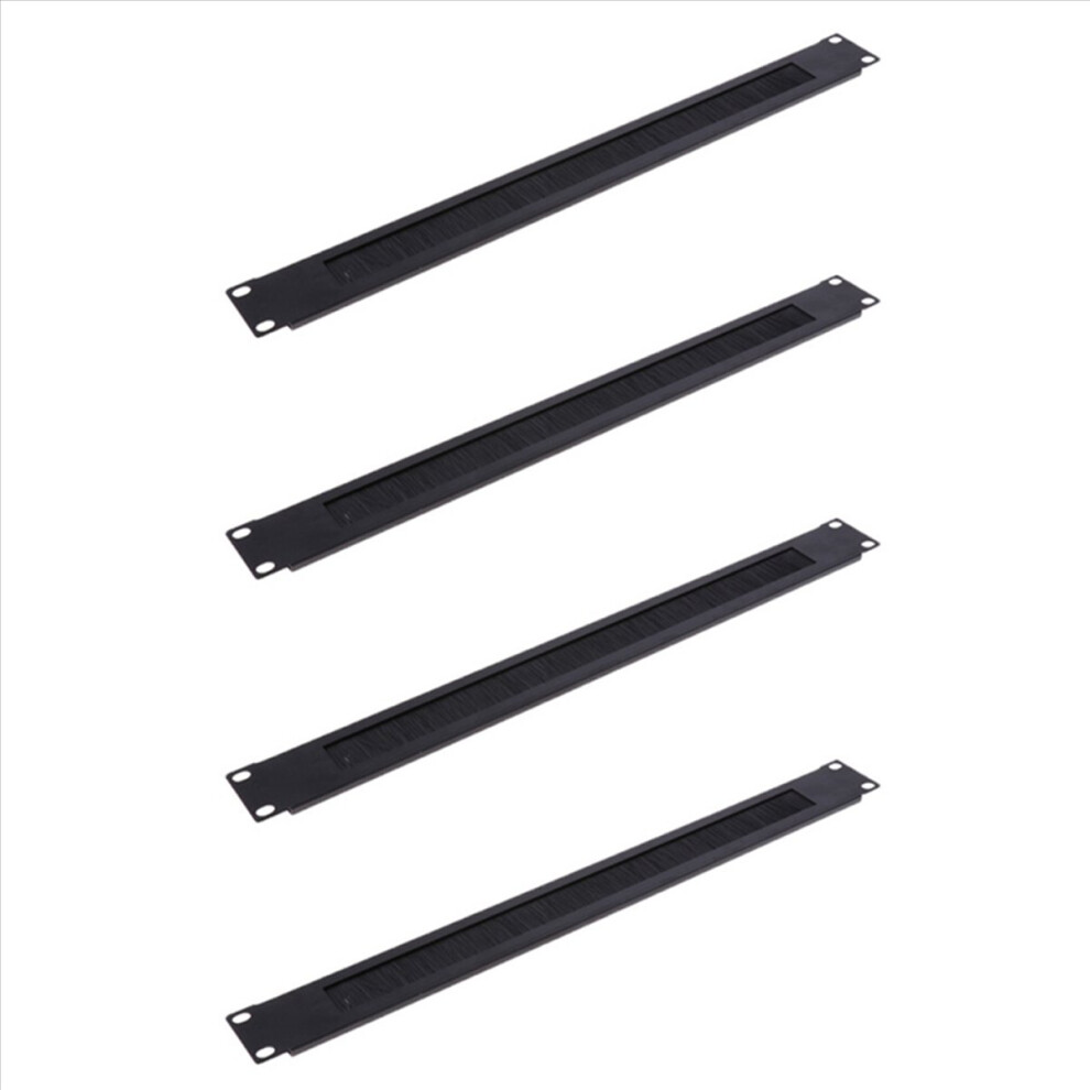 4Pcs 1U 19Inch Rack Mount Blanking Plate Rack Mounting Blank Network Brush Panel Server Cabinet Cable Management 4851681196881