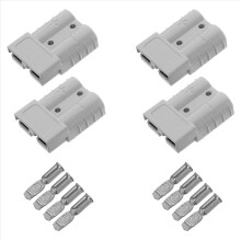 4 stuks snelkoppelingsstekker 175A 600V accuconnector Power Winch-aansluiting grijs voor maximaal 1AWG-draad