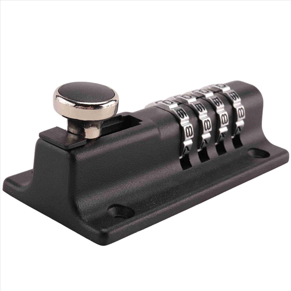 2X Password Lock Black Bolt Metal Door Latch Anti-Theft Safety Combination Digit Padlock Outdoor Gate Hardware 4851681197123