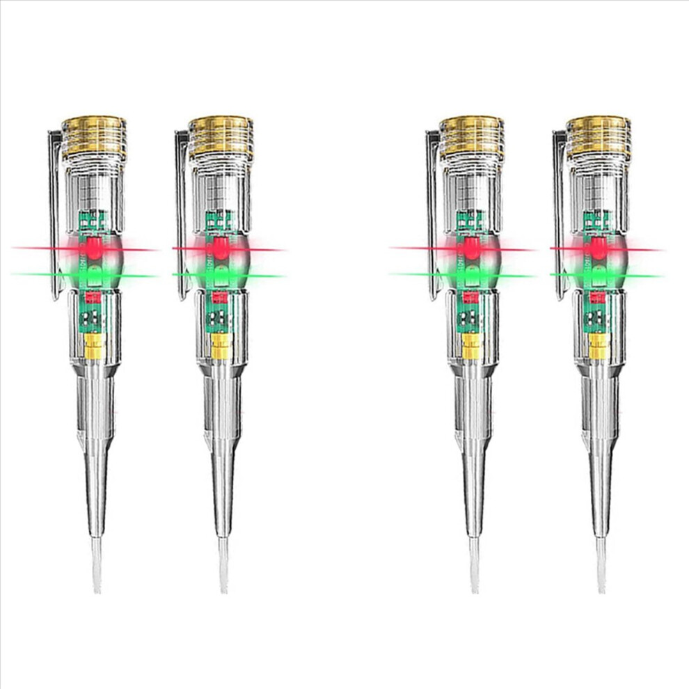 4Pcs 24-250V Electrician Circuit Tester Pen,Responsive Electrical Pen,With Led Indicator Light Waterproof 4851681195235