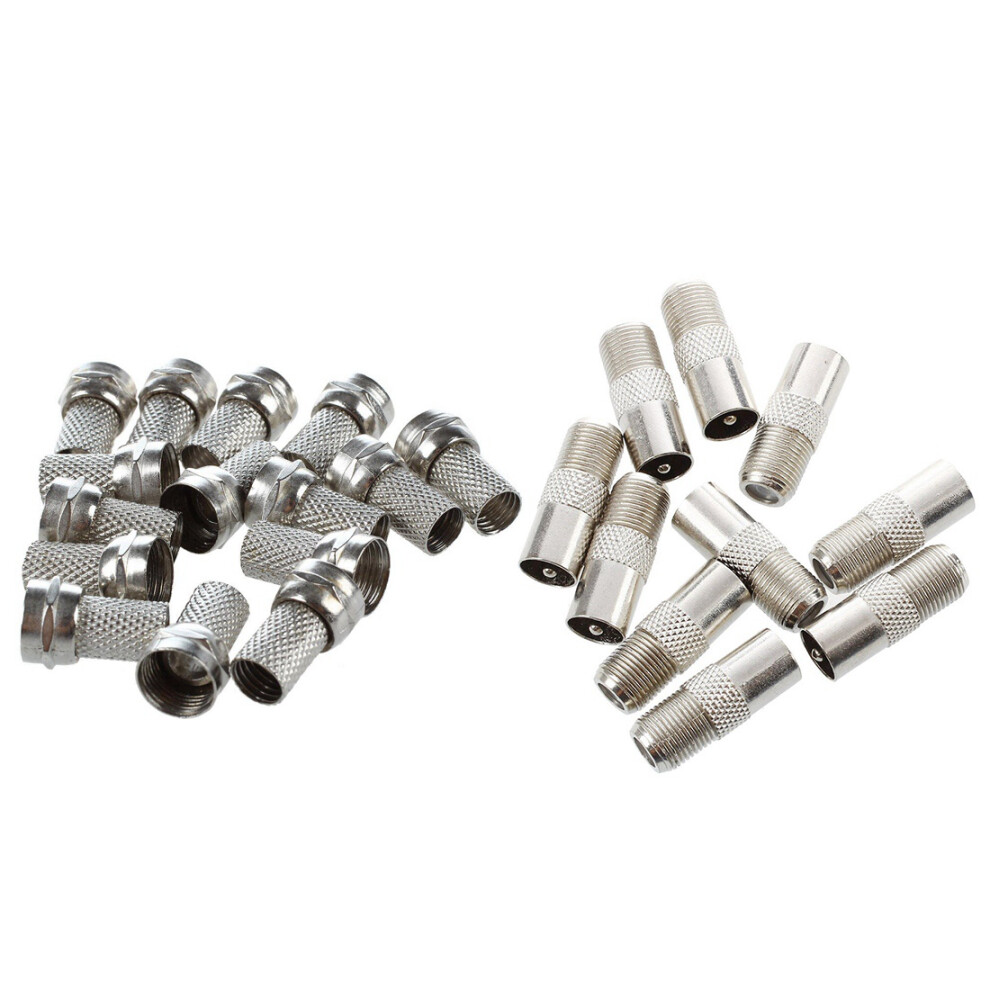 15 Pcs Rg6 F-Type Twist-On Coax Coaxial Cable Connector 4851681105654