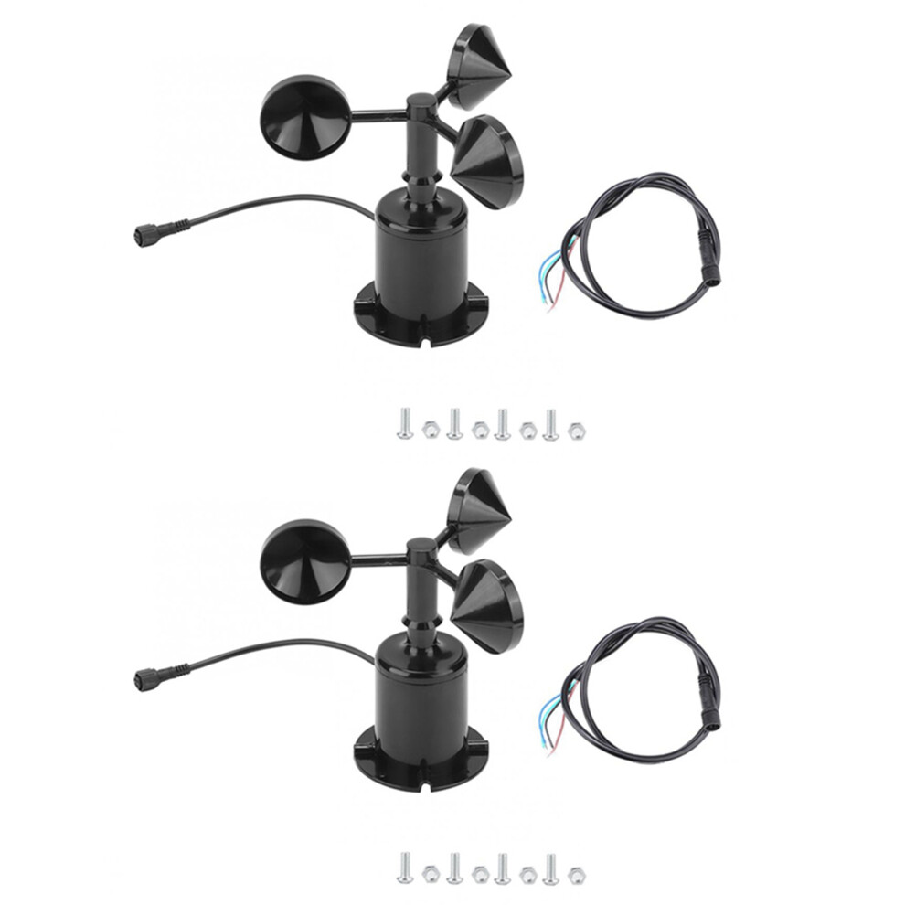 4X 0-70M/S Wind Speed Sensor Environment Signal Output Pulse Type Three Cups Anemometer Dc5-30V 4851681199561