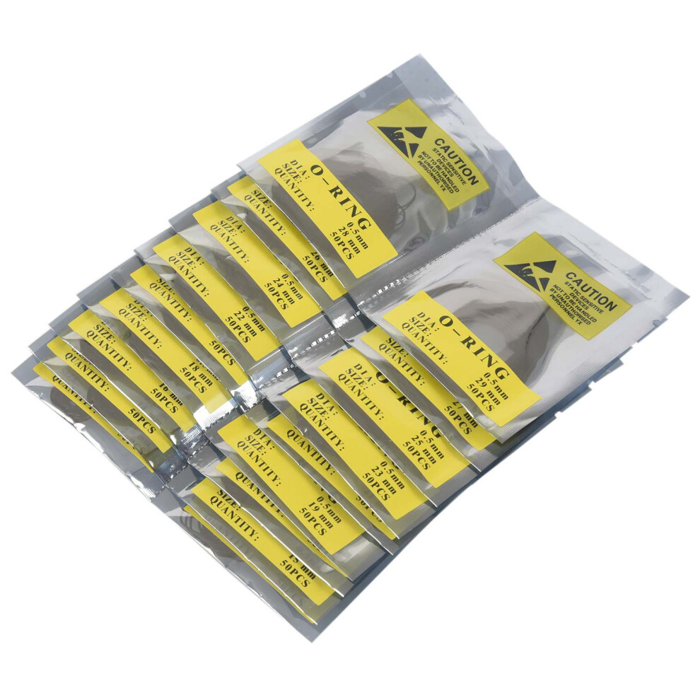 950Pcs 0.5Mm O-Ring Watch Back Gasket Rubber Size 12Mm-30Mm 4851681110832