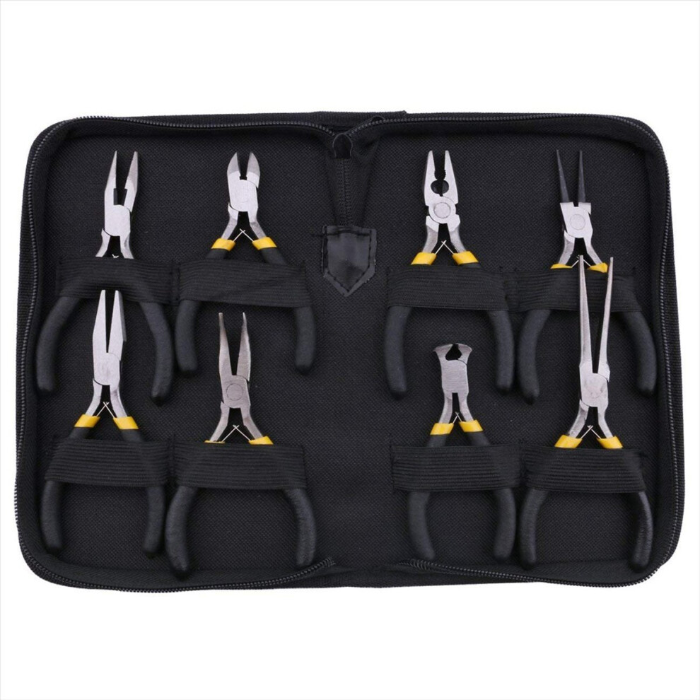 8Pcs Mini Pliers Set,Diagonal Nose Wire End Cutting Cutter Plier 4854174653526