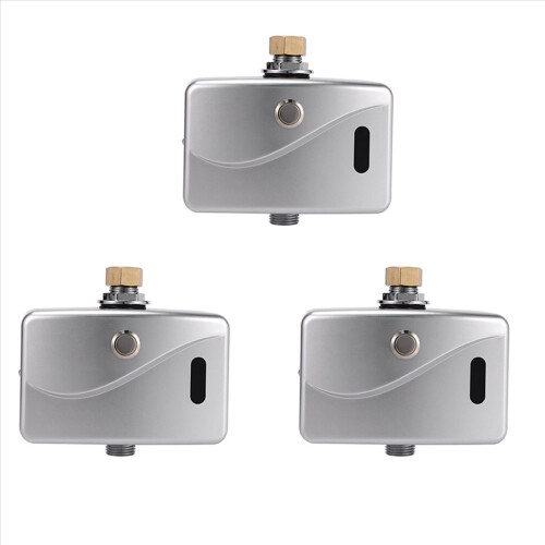 3X Automatic Electric Urinal Flush Valve Sensor&Manual 2 Function Exposed Wall Mount DC6V Urine Flushing 1