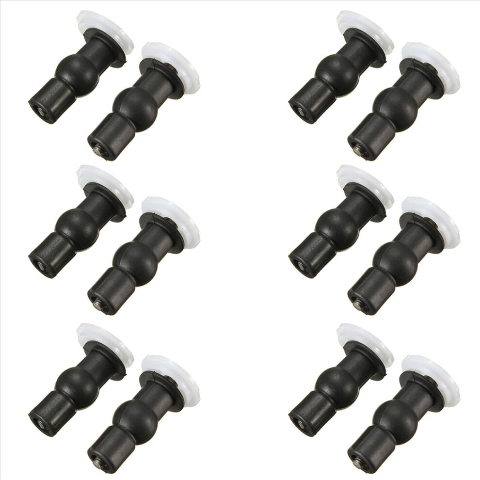 6 Pair Of Screws For Toilet Seat Lid Cover Black 4851681113871
