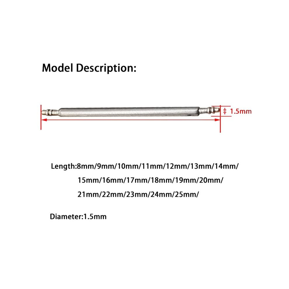 360Pcs Watch Spring Bar 8Mm-25Mm Strap Link Pins 4854010033468