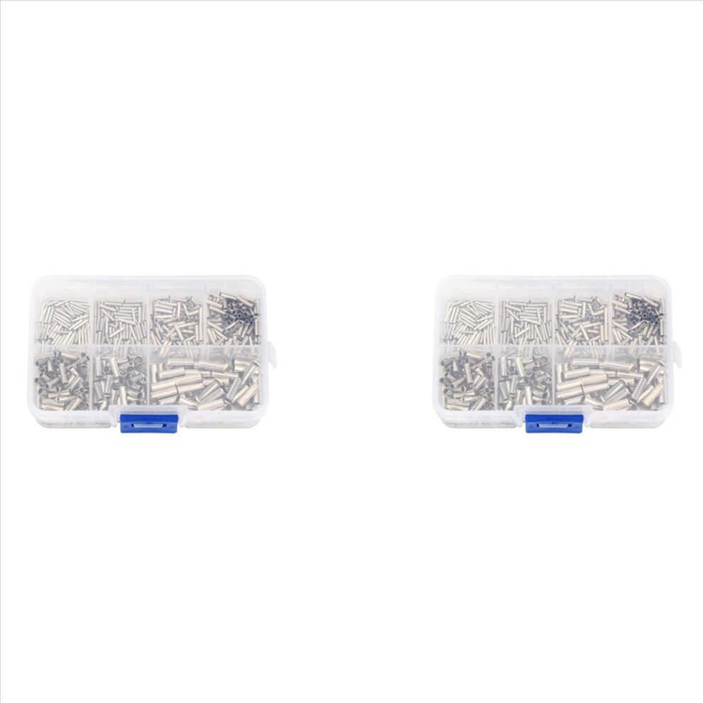 1200Pcs 0.5Mm2-6Mm2 22-10 Awg Non-Insulated Wire Connector Ferrules Electrical Cable Terminal Copper Bare Tinned 4854010040312