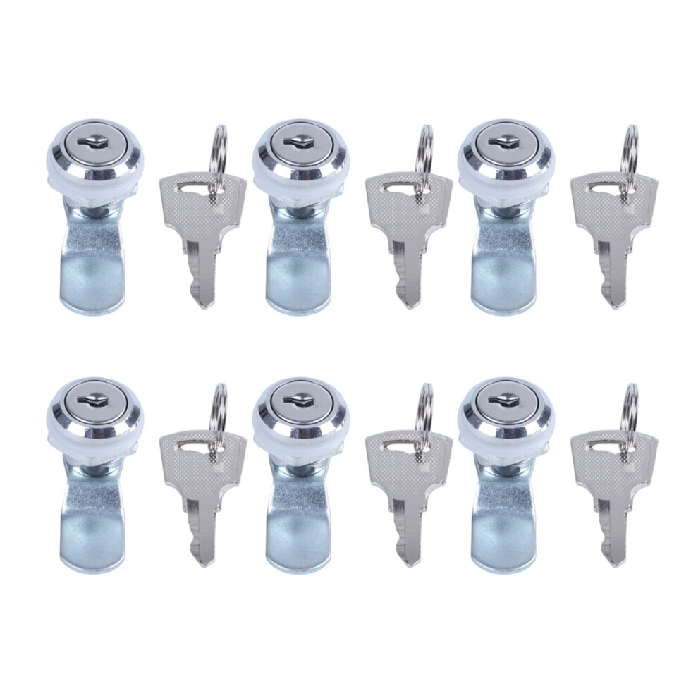6X Useful Cam Locks For Lockers,Cabinet Mailbox,Drawers, Cupboards + Keys 4854010035837