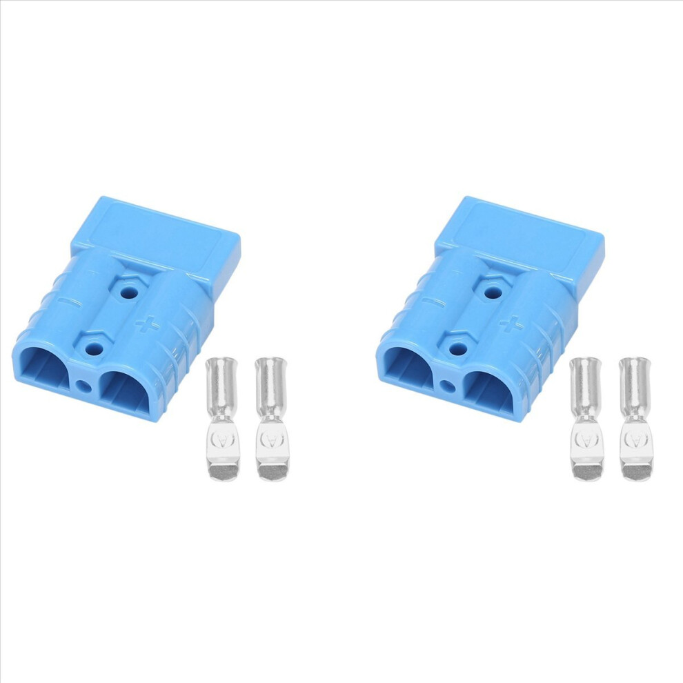 Photos - Power Tool Accessory 2X for Style Plug Connectors 50A 600V 6-12AWG Power Tool 6AWG Plated Solid Terminals Plugs Blue