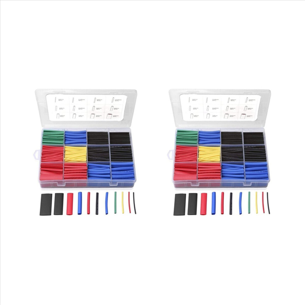 1120Pcs Heat Shrink Tubing, Electrical Wire Cable Wrap Assortment Electric Insulation Tube Kit With Box 4854010031600