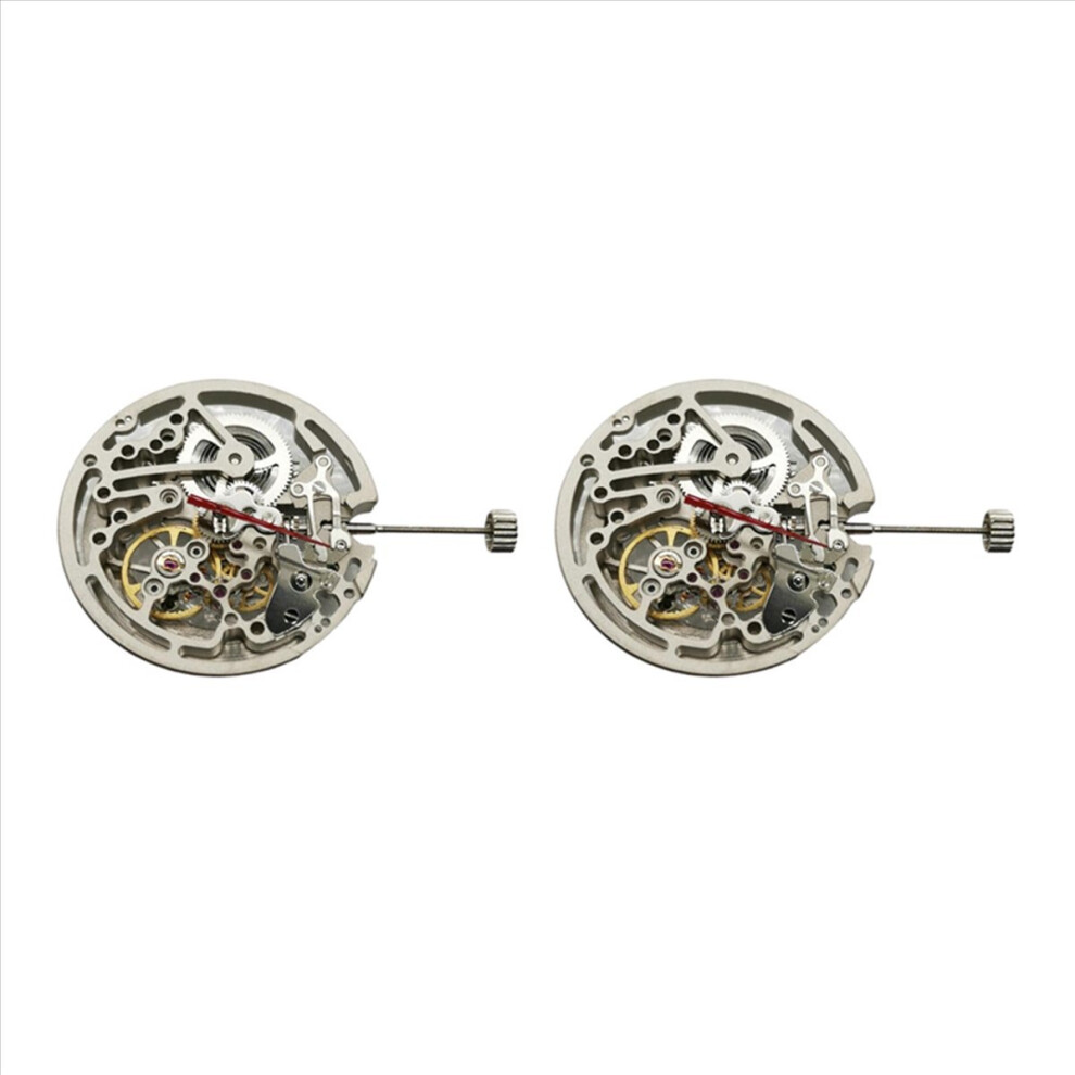 2X Hollow Mechanical Automatic Skeleton Watch Movement Replacement For Ty2809 Repair Tool Parts 4854010031662