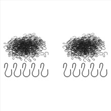 240Pcs 1-Inch Mini S-Shaped Hook, Small Metal Decorative for Crafts(Black)