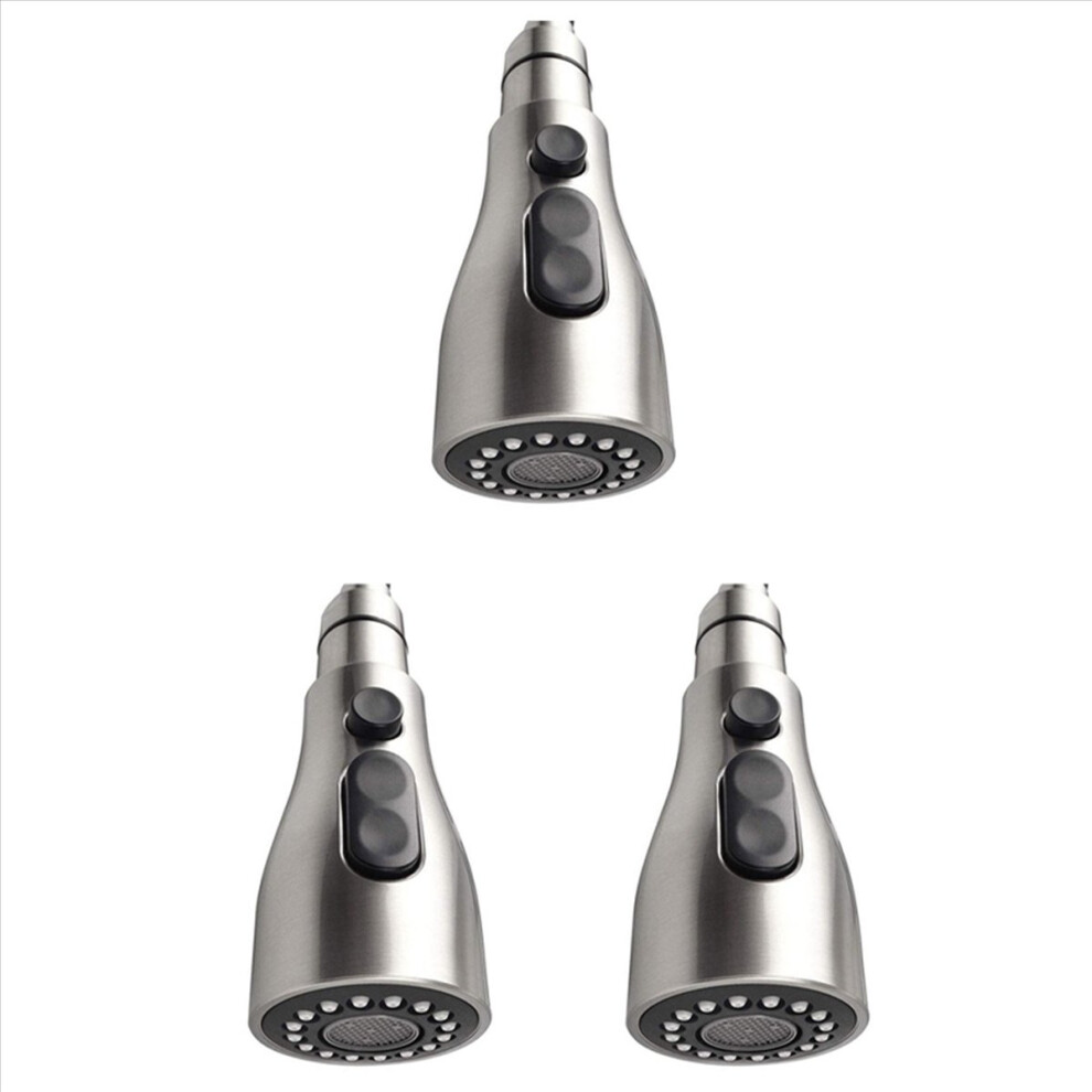3X Kitchen Sink Pull Down Faucet Head Nozzle Out Hose Sprayer Replacement Part - Brushed 4851681143120