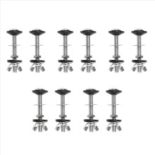 10-pack toiletreservoir-naar-pot-boutsets, reservoirboutset, roestvrijstalen panbevestigingsfitting met dubbele pakkingen