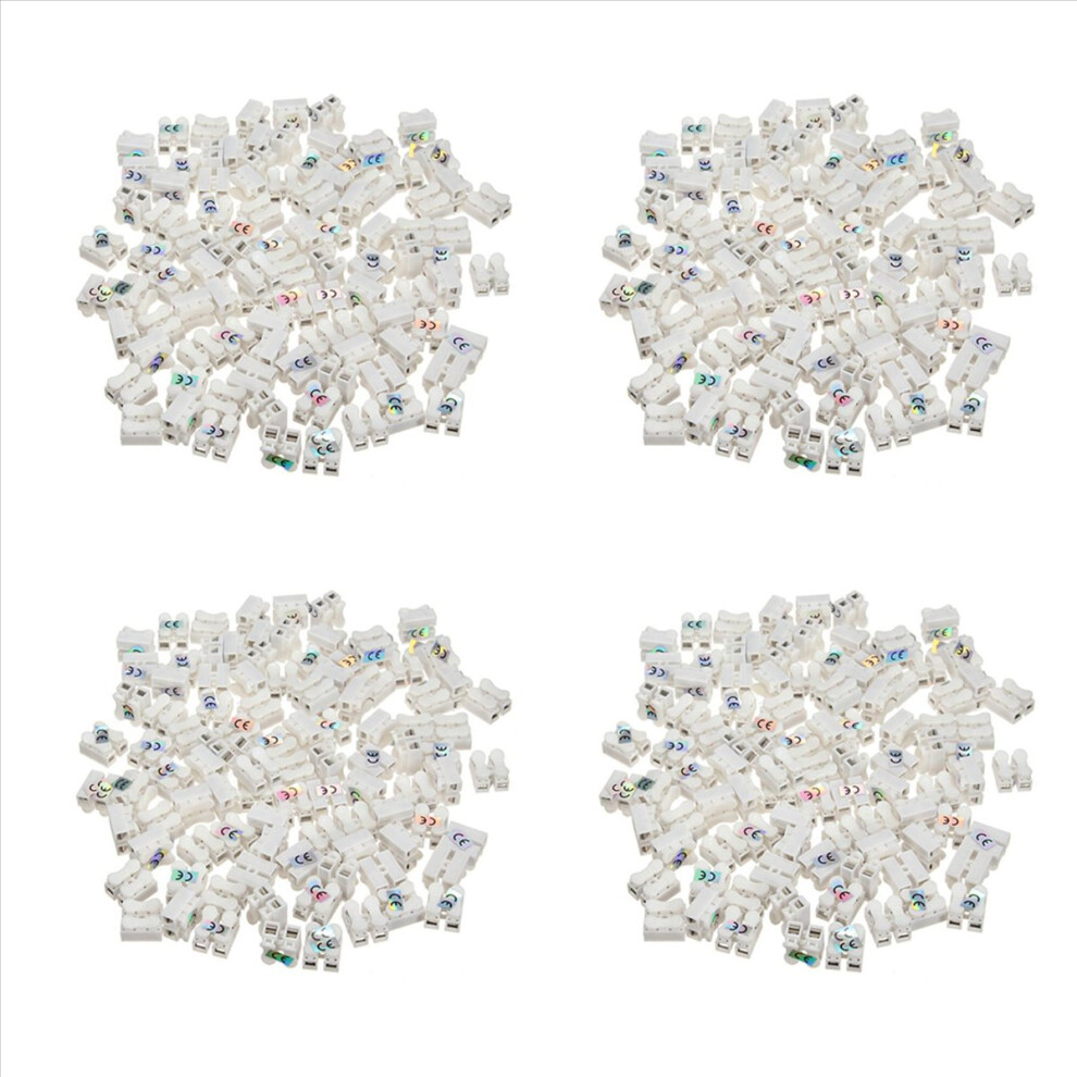 400Pcs Plastic 2 Pin Push Quick Cable Connector Wiring Terminal 10A 250V 4851681142277