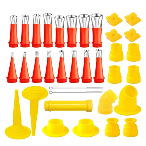 Universal Integrated Rubber Nozzle Tool Set, 33 Piece Caulking 1