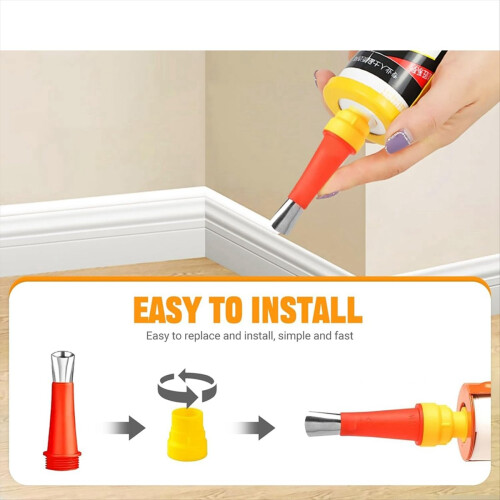 Universal Integrated Rubber Nozzle Tool Set, 33 Piece Caulking 2