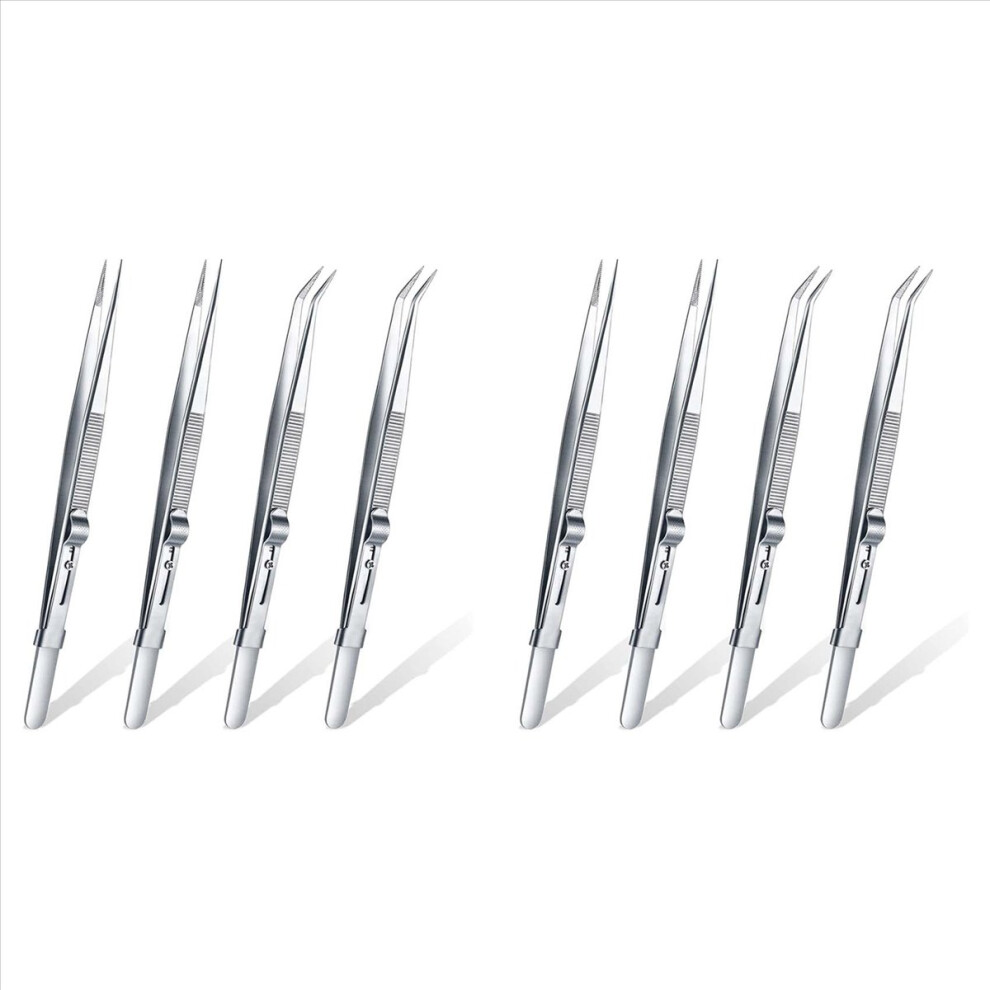 8 Pieces Soldering Tweezer Esd Anti-Static Industrial Electronic Tweezers Tool Set For Jewelry Makeing Craft 4854010010353