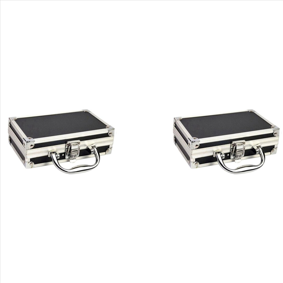 Photos - Tool Box 2X Aluminum Alloy Toolbox Accessories Storage Box Practical Suitcase Portable Handle Small