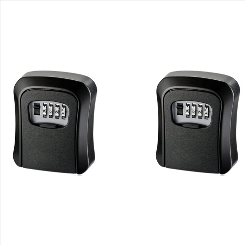2X Key Cabinet Organizer, Lock Box, Wall Mounted Waterproof Storage Box with Mounting Kit 1