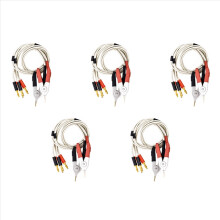 5 paar geïsoleerde bananenstekkerklemmen kabel lage weerstand clip probe draden testmeter terminal Kelvin nieuw