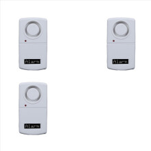 3x zeer gevoelige trillingsdetector aardbevingsalarmen met LED-verlichting deur thuis draadloos elektrisch autoalarm