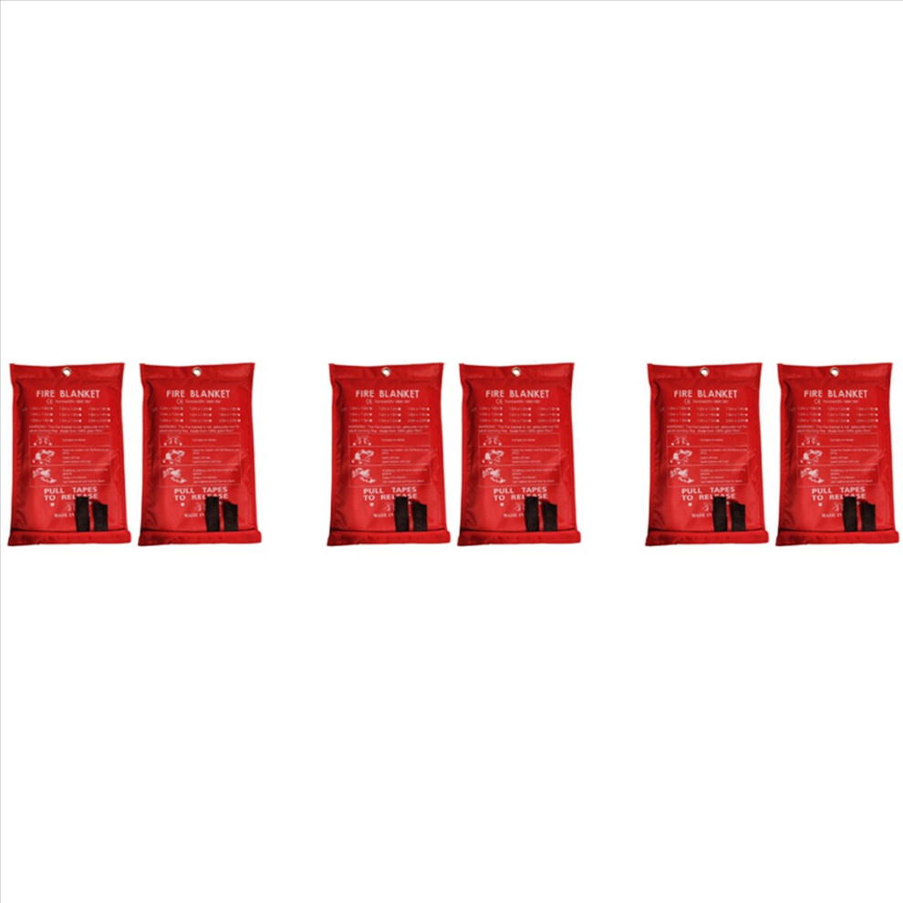 6Pcs Emergency Fire Blanket, Suppression Blanket For Kitchen, Grill, Fireplace (39.4Inch X 39.4Inch) 4854010062932