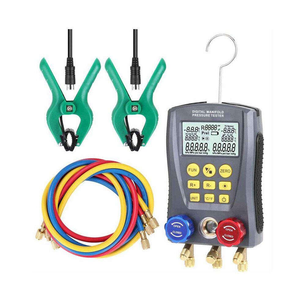 Pressure Gauge Refrigeration Digital Vacuum Manifold Tester 4854194564185