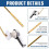 12 PCS Toilet Handle Lever Flush Replacement, Brass Universal 5