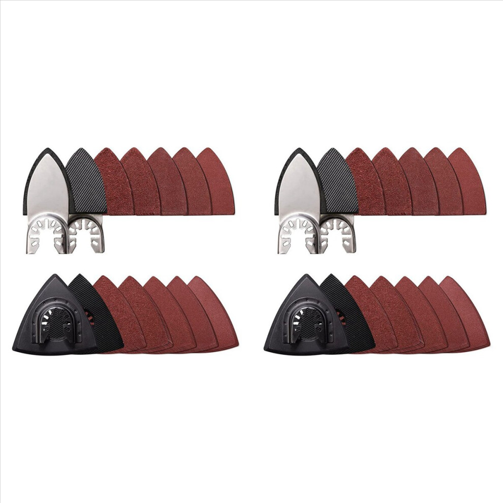 208Pcs Oscillating Tool Detail Sanding Pads, 4Pcs Triangle Pads And Finger Pad, 200Pcs Sandpaper 4854010016188